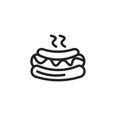 Dog Food Hot Outline Icon