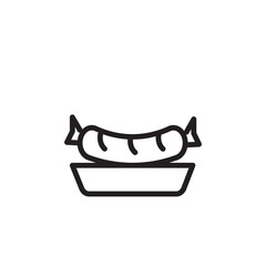 Dog Hot Food Outline Icon