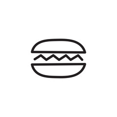 Dog Hot Food Outline Icon