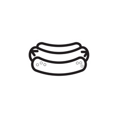 Dog Hot Food Outline Icon