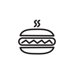 Dog Hot Food Outline Icon