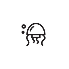 Aquatic Jellyfish Life Outline Icon