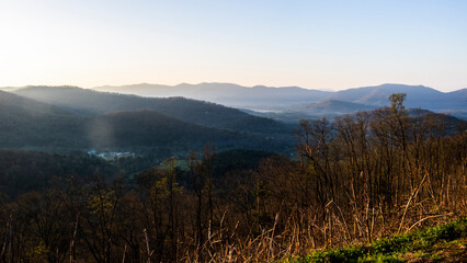 Mountains in Asheville at Sunrise