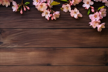 Fototapeta na wymiar Spring Background Cherry Blossom On Branch Flowers. Generative AI.