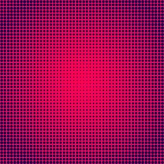 Blue and pink gradient background with dots.