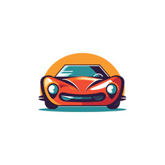 car vector logo. cartoon style