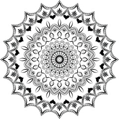 Collection of mandalas made in vector features intricate and beautiful geometrical and floral designs for relaxation and meditation. Mandalas for print.