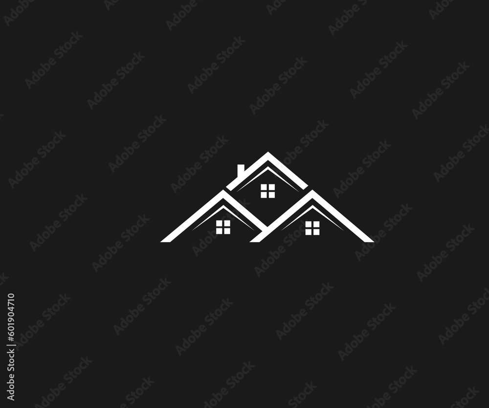 Poster house logo icon vector art