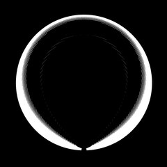 White circles on black background. Illustration.
