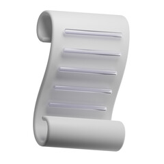 Cute paper note scroll 3d