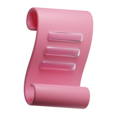 Cute paper note scroll 3d