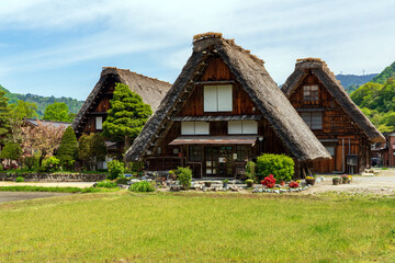 Fototapeta na wymiar World heritage site - The Historical Village of Shirakawa-go, Gifu, Japan.