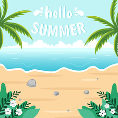 Fototapeta na wymiar Say Hello to Summer. Hello summer. welcome summer. welcome summer.