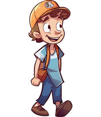 Obraz premium Smiling boy in sport cap