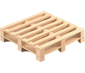 Wooden pallet on white background