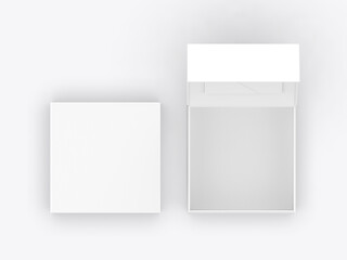 Blank Book Style Packaging Box Template, 3d render illustration.