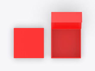 Blank Book Style Packaging Box Template, 3d render illustration.