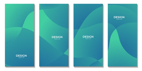 abstract brochures set colorful gradient wave background for business