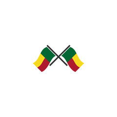 Benin flags icon set, Benin independence day icon set vector sign symbol