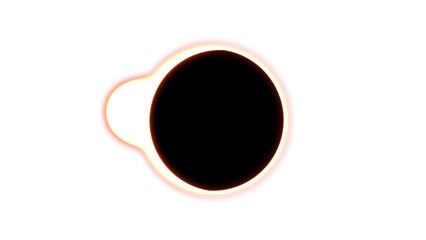 Sun Solar Eclipse the Moon in Space Isolated Transparent Alpha PNG