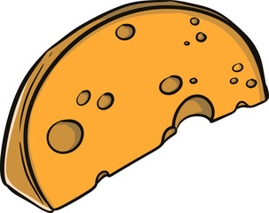 slice of cheese vector graphic