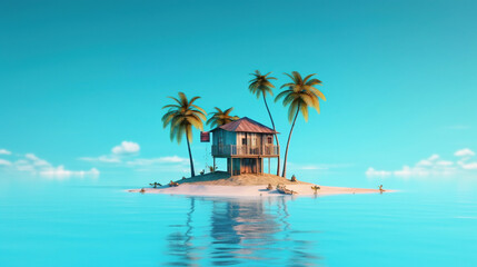 Fototapeta na wymiar The beautiful tropical island