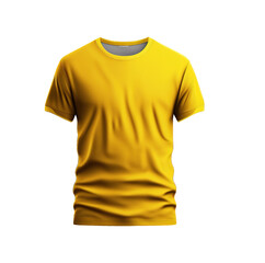 Yellow T-Shirt Short Sleeve Men's. For mockup ( 3d rendered / Illustrations)