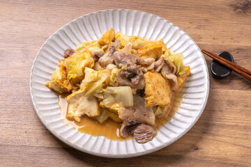 豚肉と厚揚げの甘味噌炒め