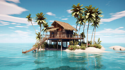 Obraz na płótnie Canvas The beautiful tropical island