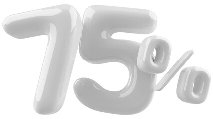 75 Number Percent Silver 3d  