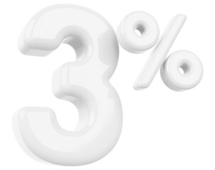 4 Number Percent Silver 3d  