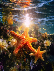 Obraz na płótnie Canvas Starfish coral
