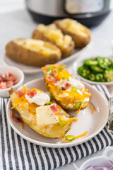 Pressure Cooker Baked Potatoes