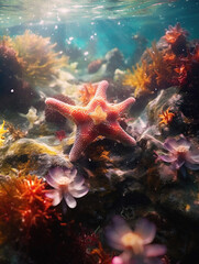Fototapeta na wymiar Starfish coral