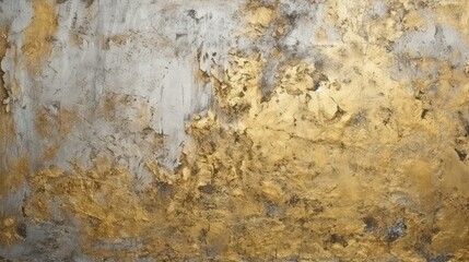 Silver background texture with golden elements created using generative AI tools