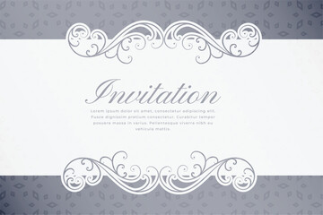 elegant floral border frame background for wedding or invitations