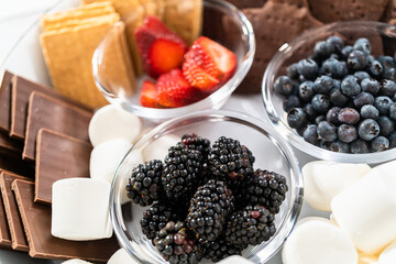 Fruit s'mores charcuterie board