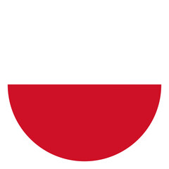 Flag of Poland in circle. Poland flag in circle	