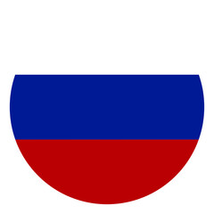 Russian flag in circle. Flag of Russia in rounded circle	