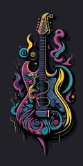 Obraz na płótnie Canvas Abstract Guitar Background