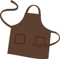 シンプルな茶色のエプロン