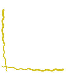 Obraz premium Hand Drawn Golden Corner Border Decoration