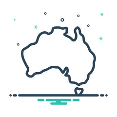 Mix icon for australia 
