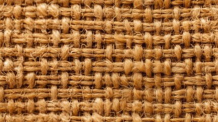 seamless close up shot of a rustic handwoven burlap fabric background texture, tile, 8K, generative ai