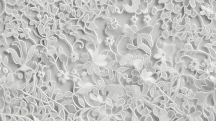 Seamlessphotorealistic intricate lace fabric texturedelicate background texture, tile, 8K, generative ai.