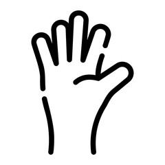 safety gloves Line Icon