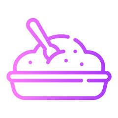 meat Line Gradient Icon