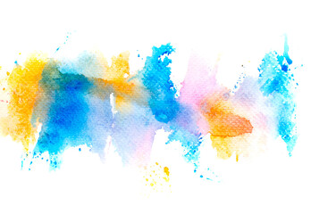 watercolor isolated on white.