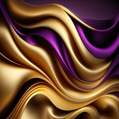 abstract background 3d design golden and purple