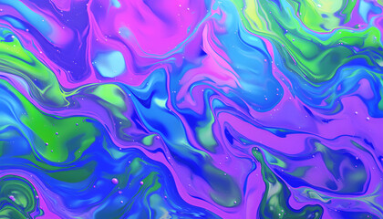 Explosive Liquid Art, Abstract Ink Splash Painting with Vibrant Colors and Wispy Cloud Effects